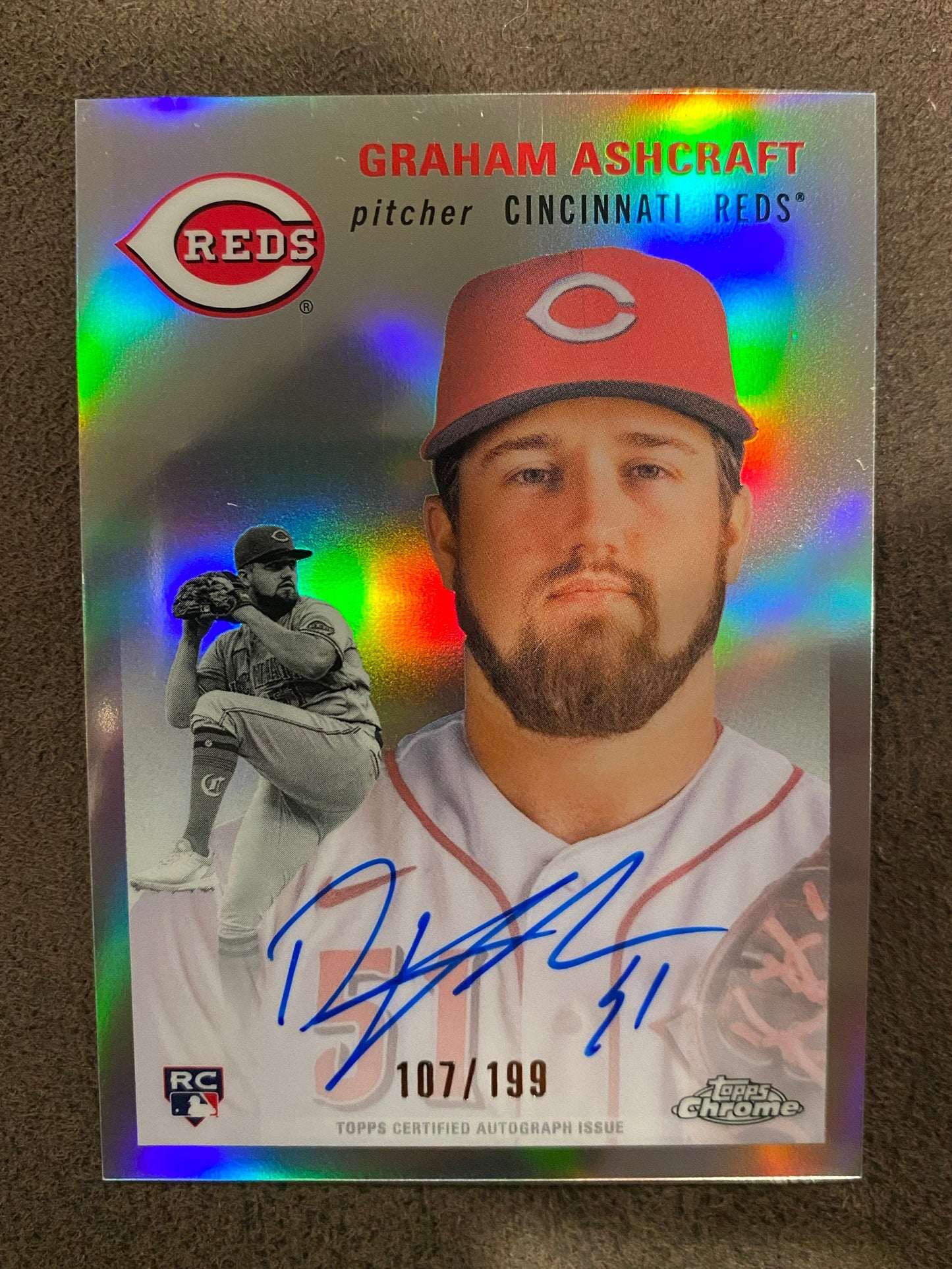 Graham Ashcraft - 2023 Topps Chrome Platinum Anniversary - Refractor AUTO /199 - Reds