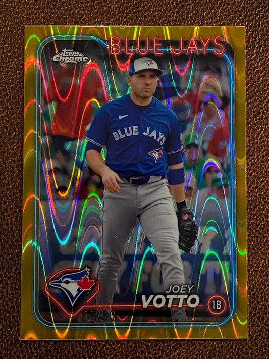 Joey Votto - 2024 Topps Chrome - Gold Raywave /50 - Blue Jays