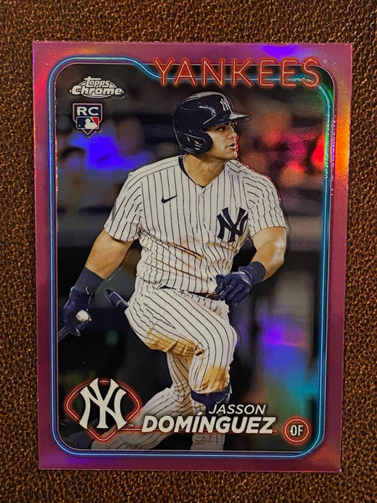 Jasson Dominguez - 2024 Topps Chrome - Rookie Pink Refractor - Yankees