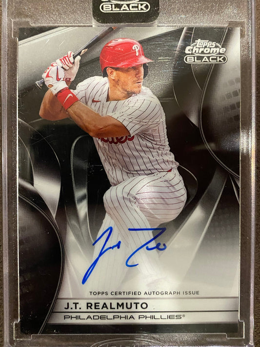 J.T. Realmuto - 2025 Topps Chrome Black - AUTO - Phillies