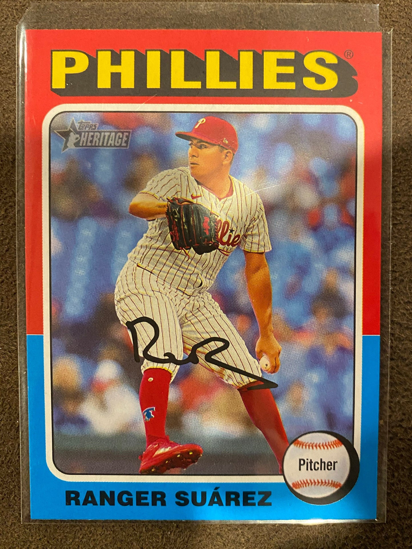Ranger Suarez - 2024 Topps Heritage High Number - Color Swap Variation - Phillies