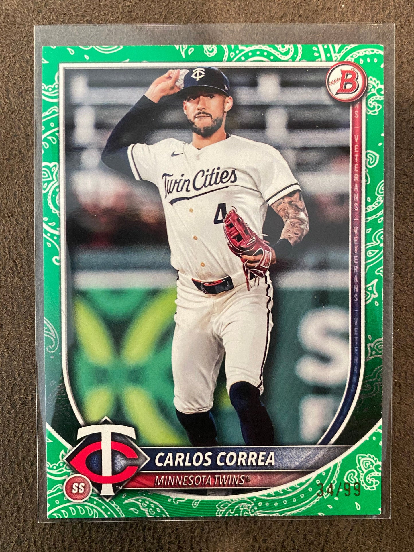 Carlos Correa - 2025 Bowman - Green /99 - Twins
