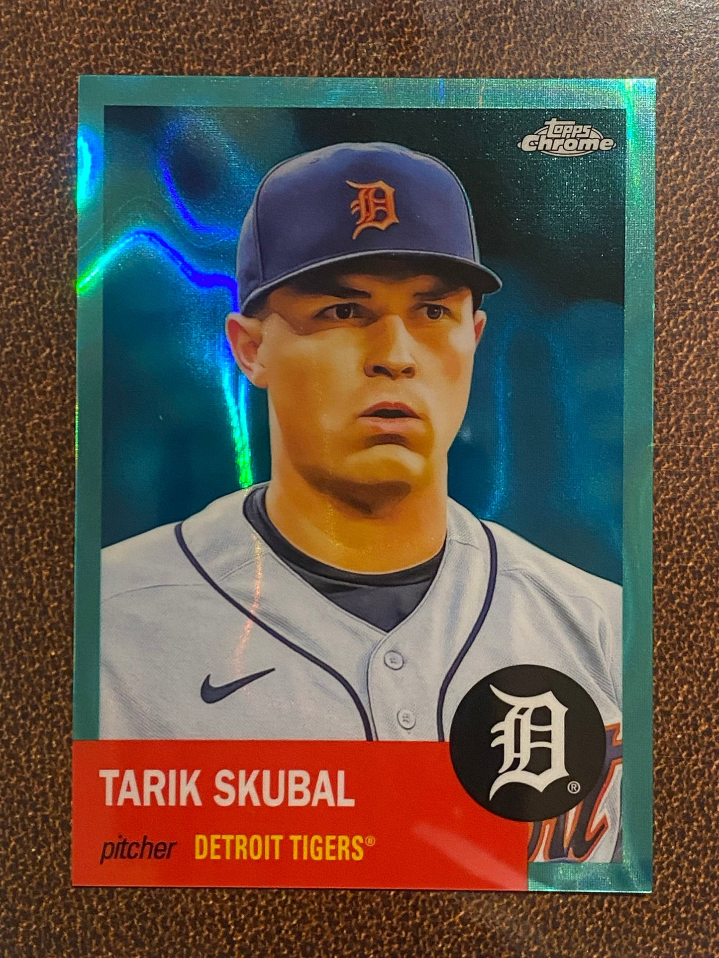 Tarik Skubal - 2022 Topps Chrome Platinum Anniversary - Aqua Raywave /299 - Tigers