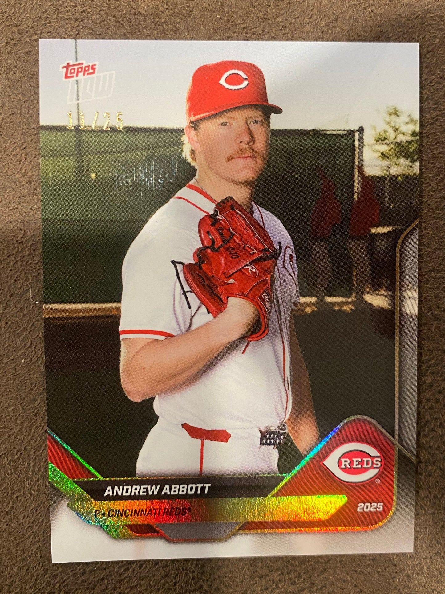 Andrew Abbott - 2025 Topps Now - Road To Opening Day Foil /25 - Reds
