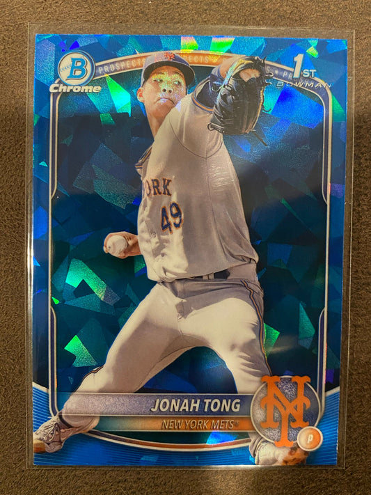 Jonah Tong - 2025 Bowman - 1st Chrome Sapphire - Mets