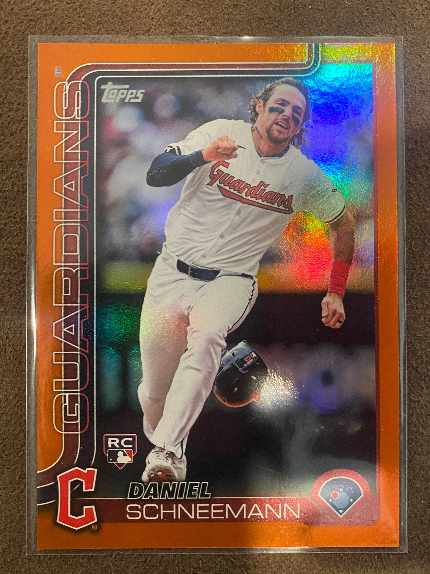 Daniel Schneemann - 2025 Topps Series 2 - Orange Rainbow Foil /25 - Guardians