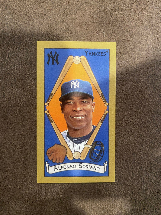Alfonso Soriano - 2025 Topps T205 Mini - American Beauty Back (**Corner Whiting**) - Yankees