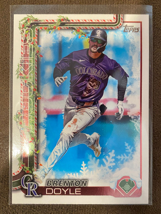 Brenton Doyle - 2025 Topps Holiday - SSP Snow Variation (code 27) - Rockies
