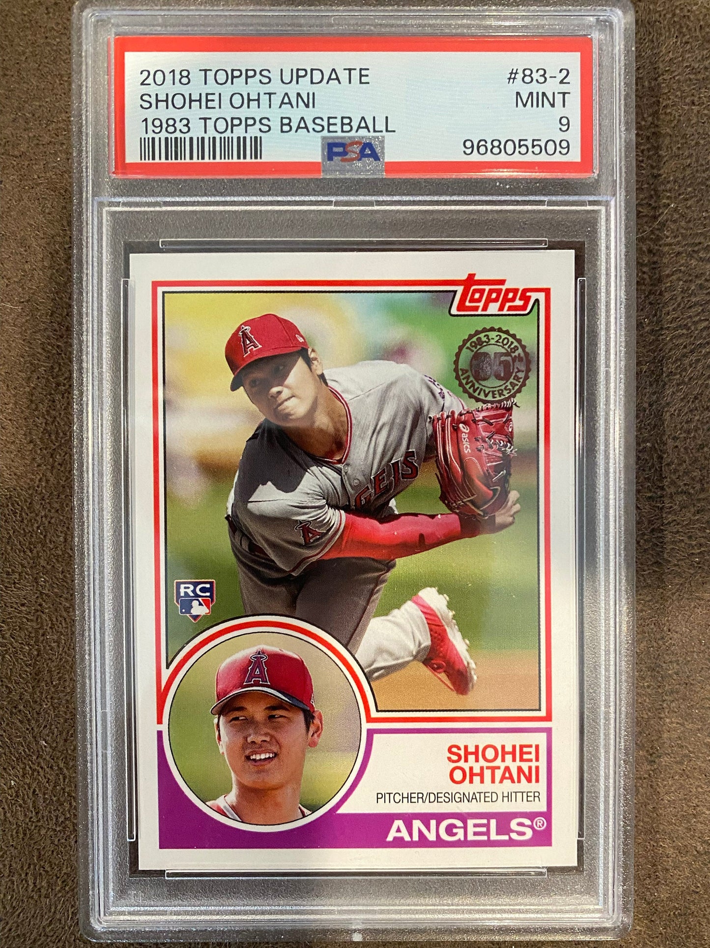 Shohei Ohtani - 2018 Topps Update - 1983 Rookie PSA 9 - Angels