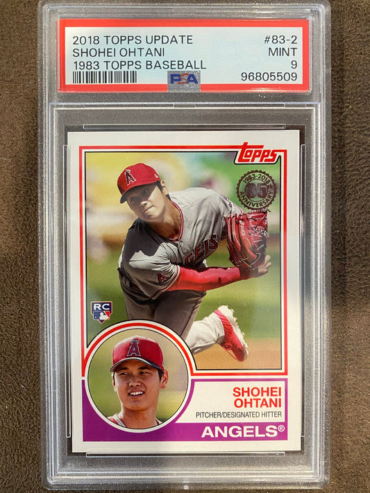 Shohei Ohtani - 2018 Topps Update - 1983 Rookie PSA 9 - Angels