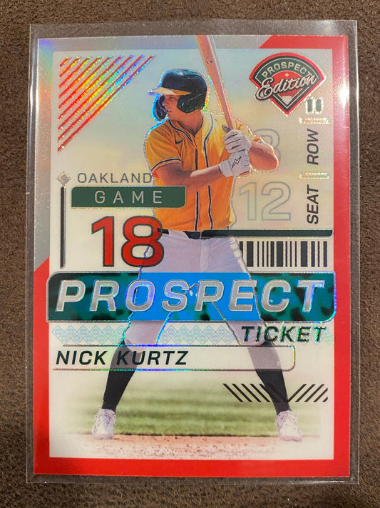 Nick Kurtz - 2024 Panini Prospect  - RED /199 - Athletics