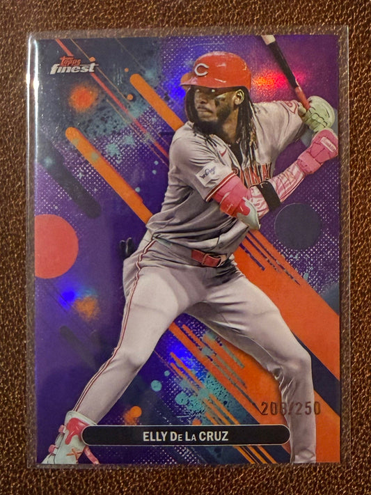 Elly De La Cruz - 2025 Topps Finest - Purple Common /250 - Reds