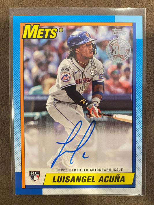 Luisangel Acuna - 2025 Topps Update - 1990 Rookie AUTO - Mets