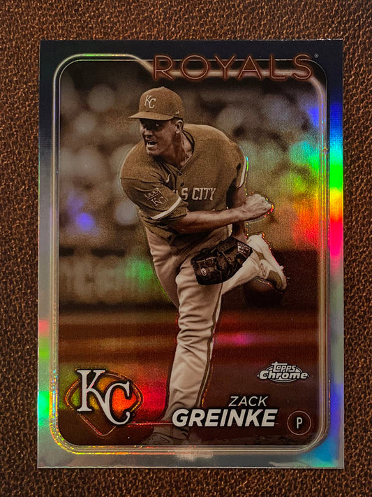 Zack Greinke - 2024 Topps Chrome - Sepia Refractor - Royals