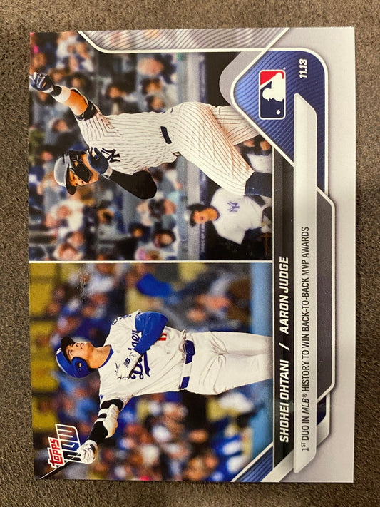 Shohei Ohtani/Aaron Judge - 2025 Topps Now - Card OS-9 (PR: 66,286) - Dodgers