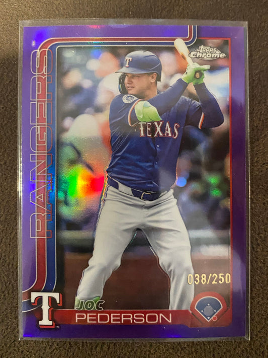 Joc Pederson - 2025 Topps Chrome Update - Purple Refractor /250 - Rangers