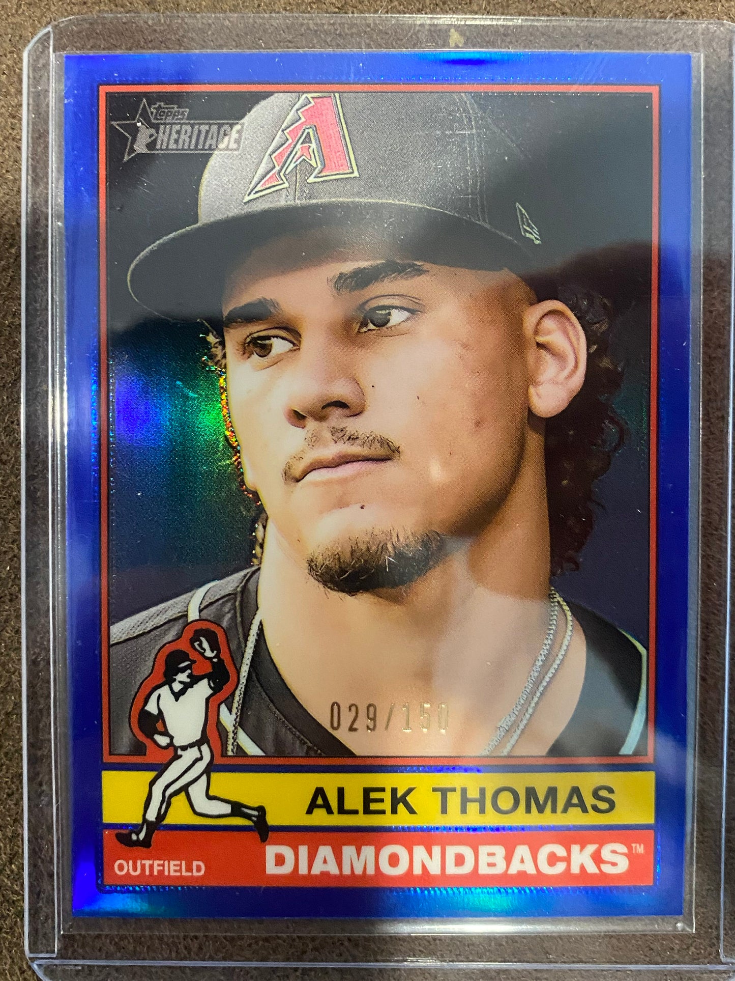 Alek Thomas - 2025 Topps Heritage High Number - Blue Refractor /150 - Diamondbacks