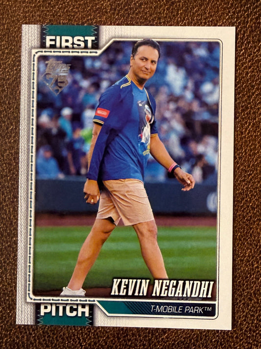 Kevin Negandhi - 2026 Topps Series 1 - First Pitch Insert - Mariners