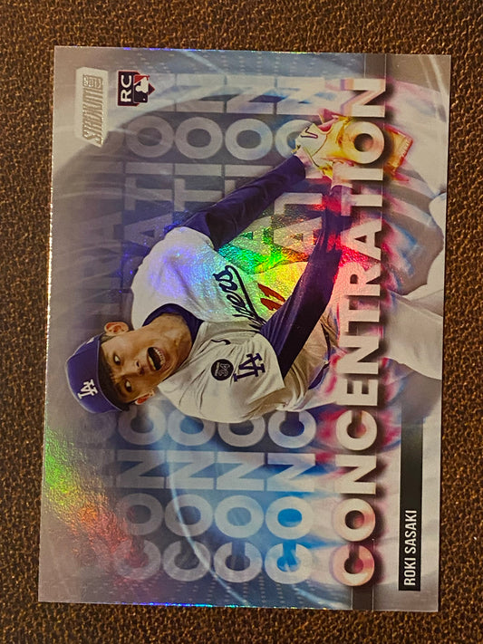Roki Sasaki - 2025 Topps Stadium Club - Concentration Insert - Dodgers
