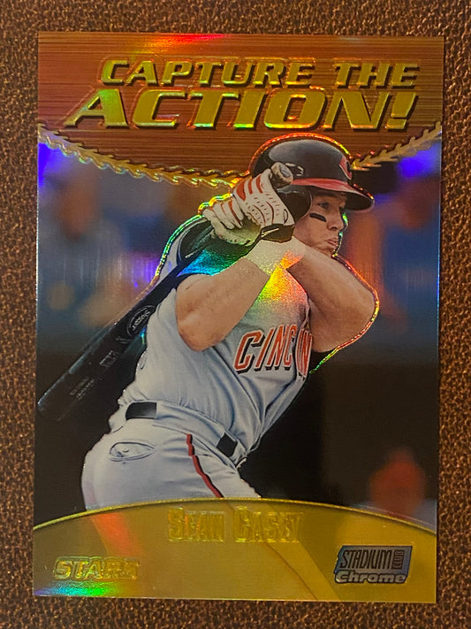Sean Casey - 2000 Stadium Club Chrome - Capture the Action Refractor - Reds