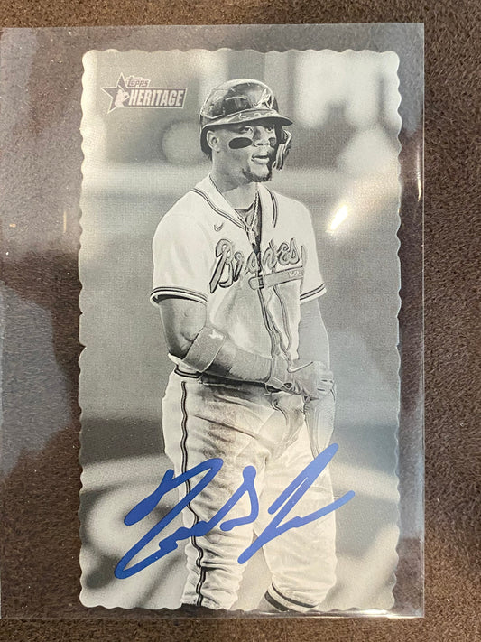 Ronald Acuna - 2023 Topps Heritage - Deckle Edge Mini SSP - Braves