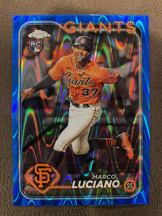 Marco Luciano - 2024 Topps Chrome - Blue Raywave /150 (1/150) - Giants