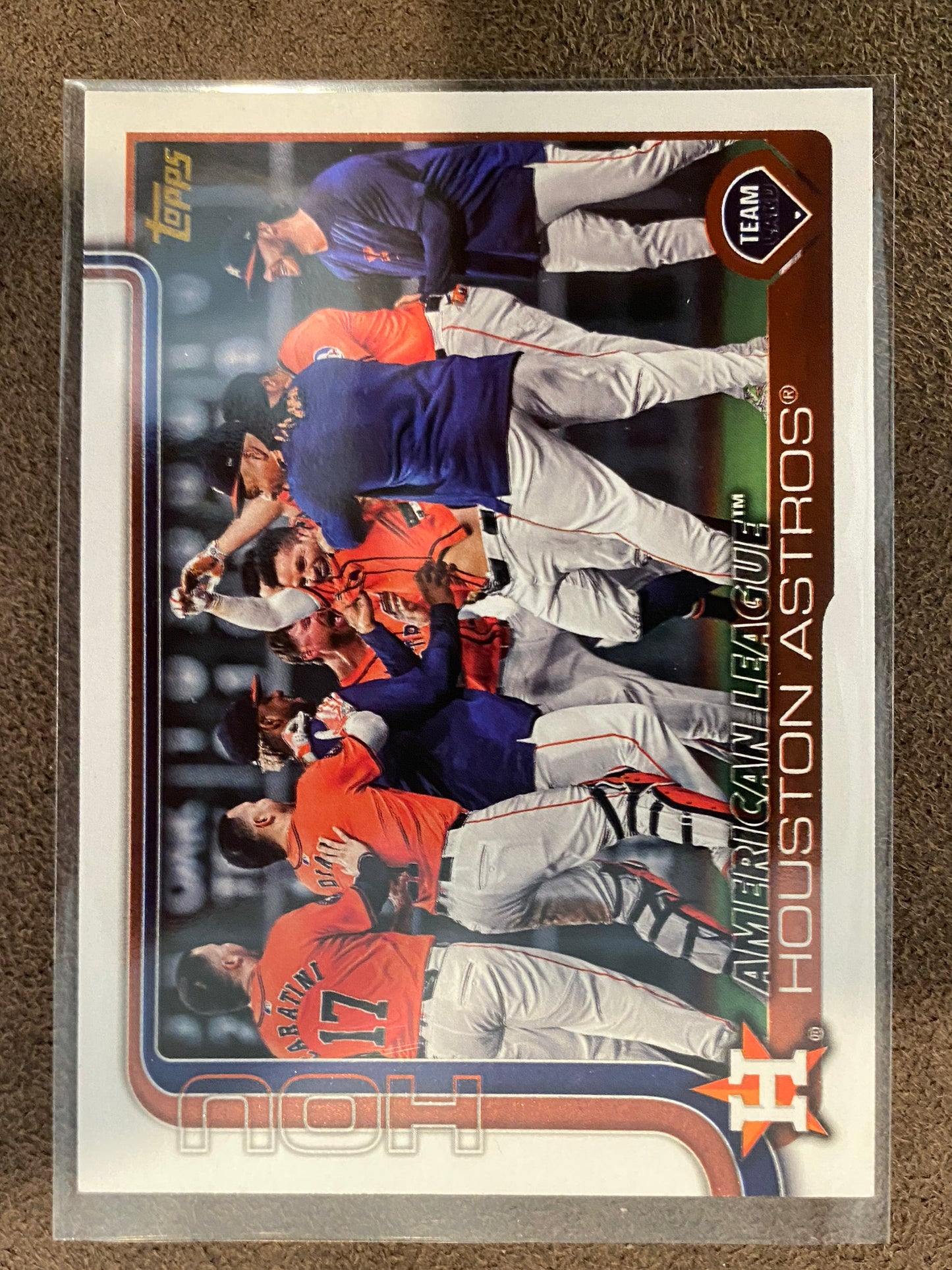 Houston Astros Team Card - 2025 Topps Series 1 - Golden Mirror SSP - Astros