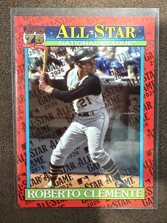 Roberto Clemente - 2026 Topps Series 2 - RED All Star 5/5 Bookend - Pirates
