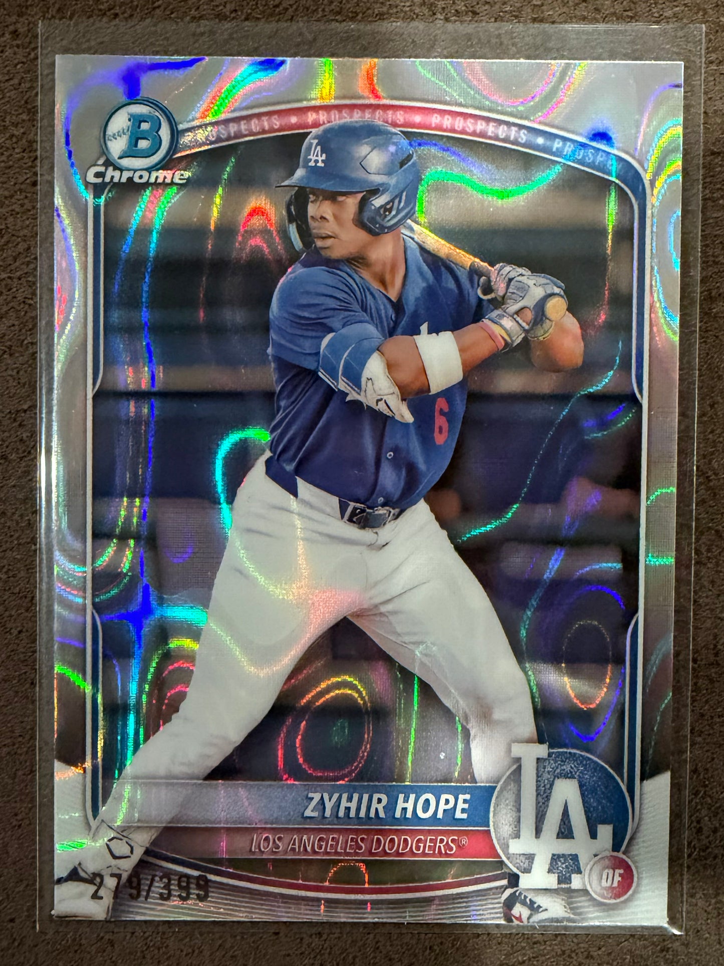 Zyhir Hope - 2025 Bowman - LAVA Refractor /399 - Dodgers
