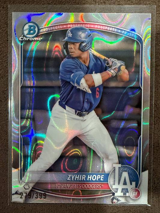 Zyhir Hope - 2025 Bowman - LAVA Refractor /399 - Dodgers