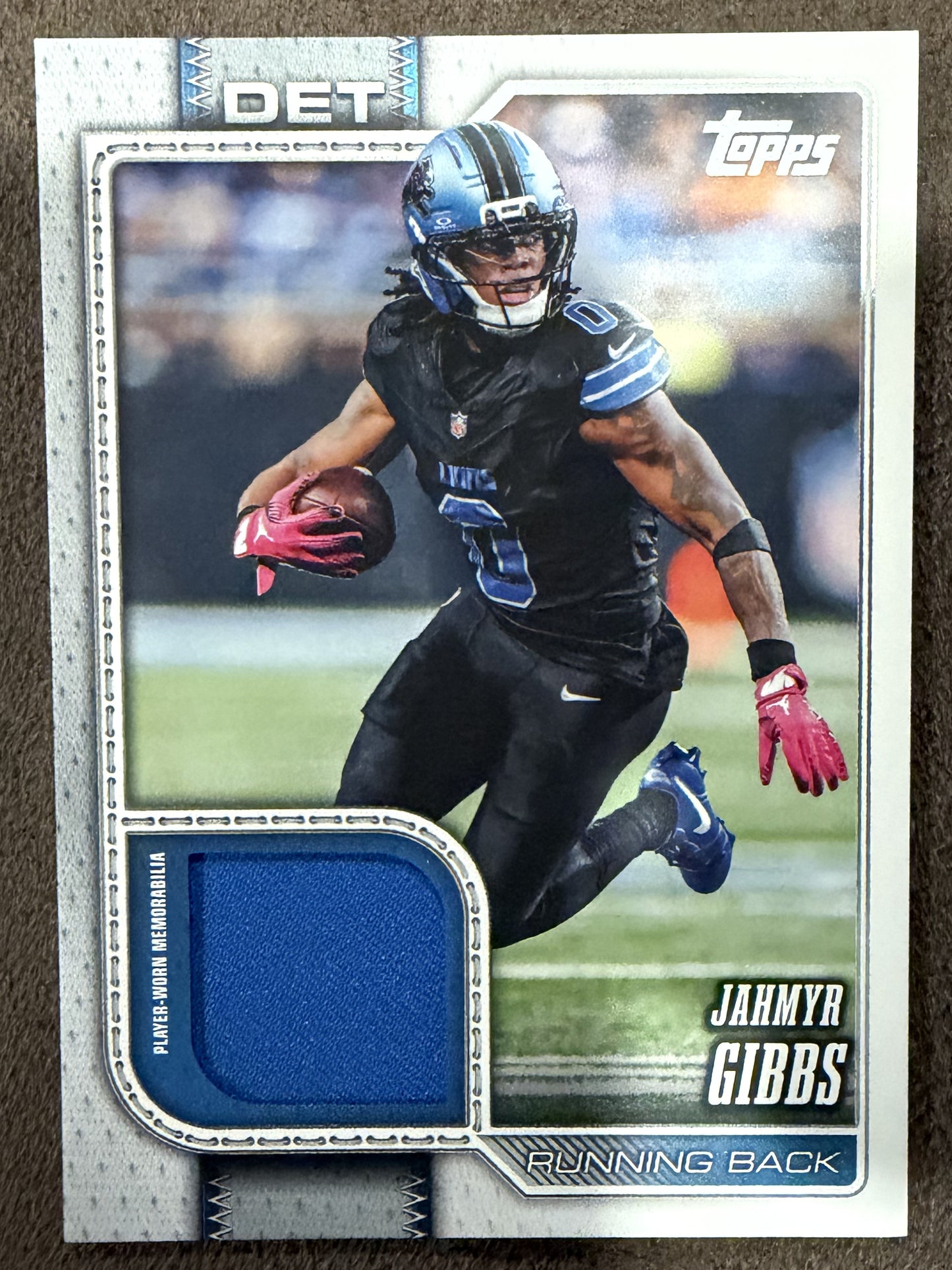 Jahmyr Gibbs - 2026 Topps Flagship - Real One RELIC - Lions