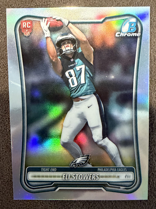 Eli Stowers - 2026 Bowman Chrome - Red Rookie Redemption - Eagles