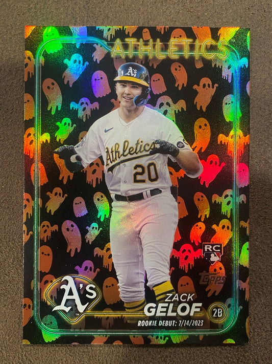 Zack Gelof - 2024 Topps Update - Ghosts Ultra Rare Holiday Parallel - Athletics