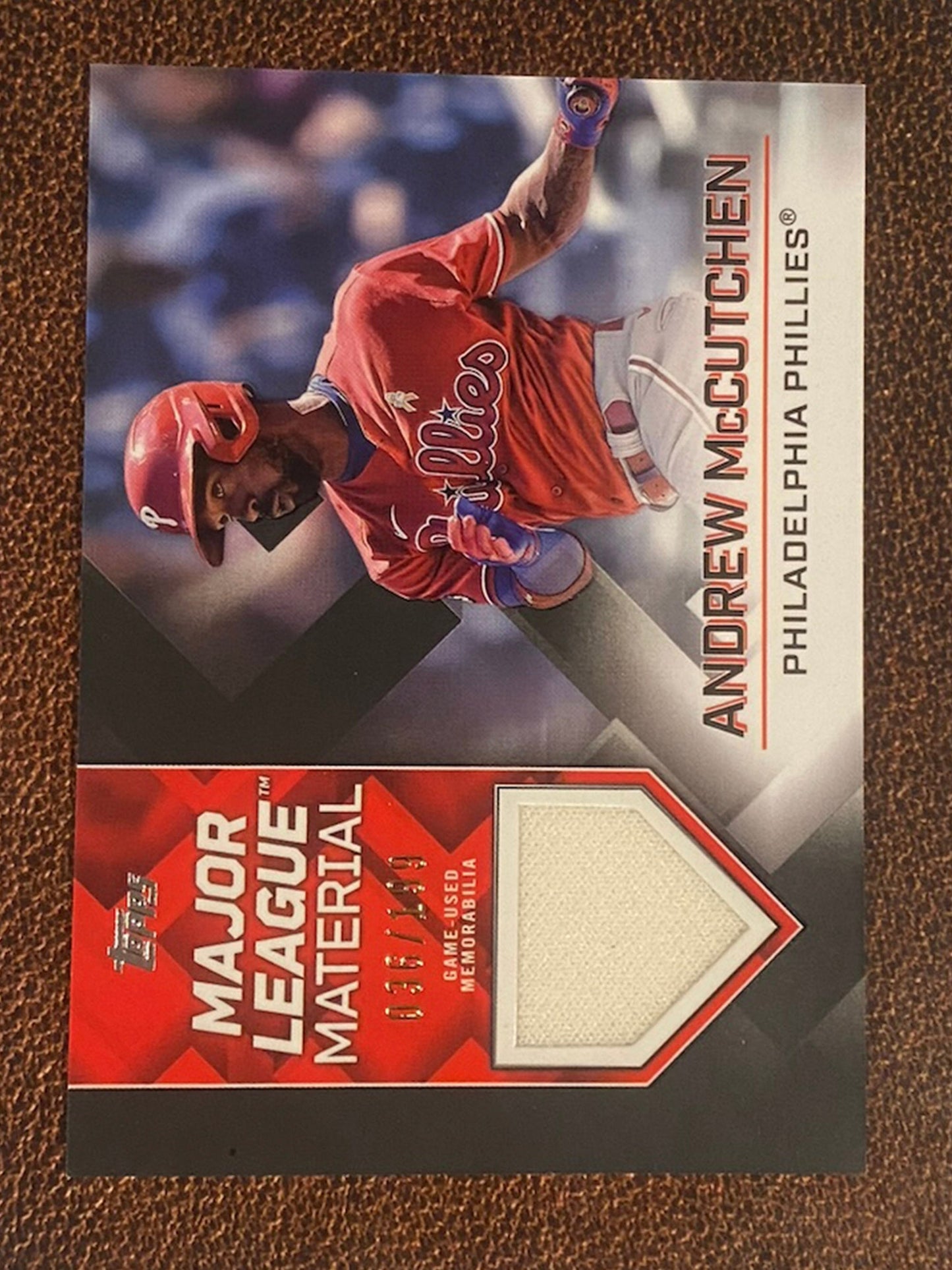 Andrew McCutchen - 2022 Topps Series 1 - Major League Material Game Used RELIC Black /199 - Phillies