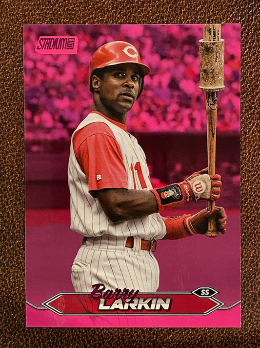 Barry Larkin - 2024 Topps Stadium Club - Pink Foil - Reds