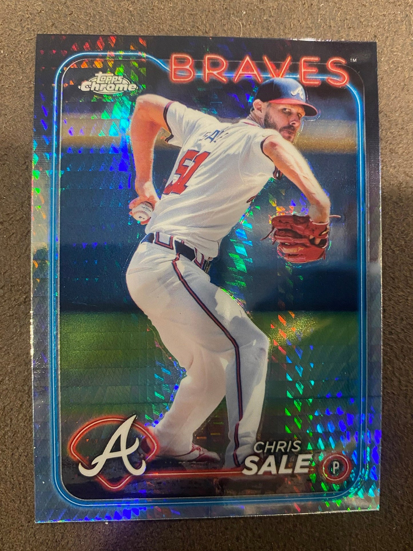 Chris Sale - 2024 Topps Chrome - Prism Refractors - Braves