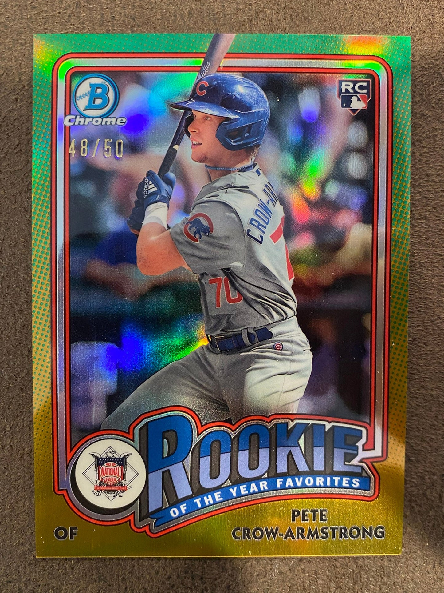 Pete Crow Armstrong - 2024 Bowman - Rookie of the Year Favorites Gold /50 - Cubs