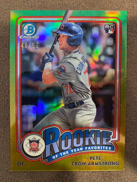 Pete Crow Armstrong - 2024 Bowman - Rookie of the Year Favorites Gold /50 - Cubs