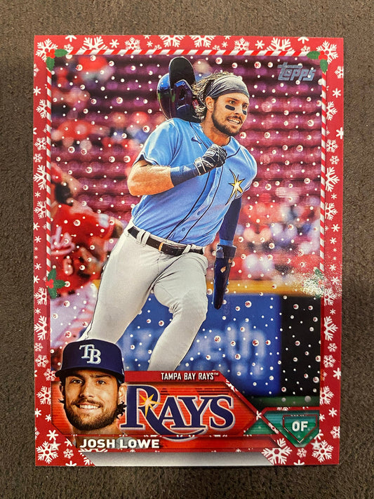Josh Lowe - 2023 Topps Holiday - Red Metallic /99 - Rays