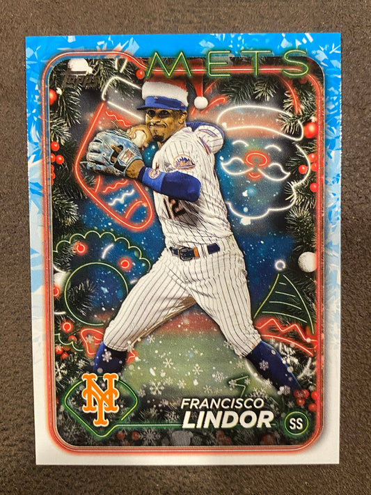 Francisco Lindor - 2024 Topps Holiday - Short Print - Mets