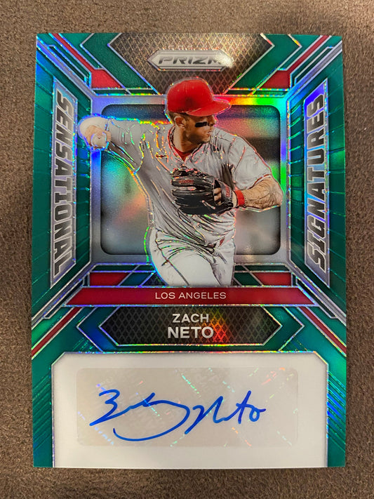 Zach Neto - 2024 Panini Prizm - Sensational Signatures - Angels