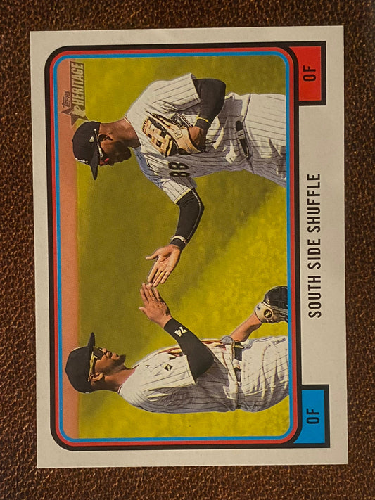 Eloy Jimenez / Luis Robert - 2022 Topps Heritage High Number - Combo South Side Shuffle - White Sox