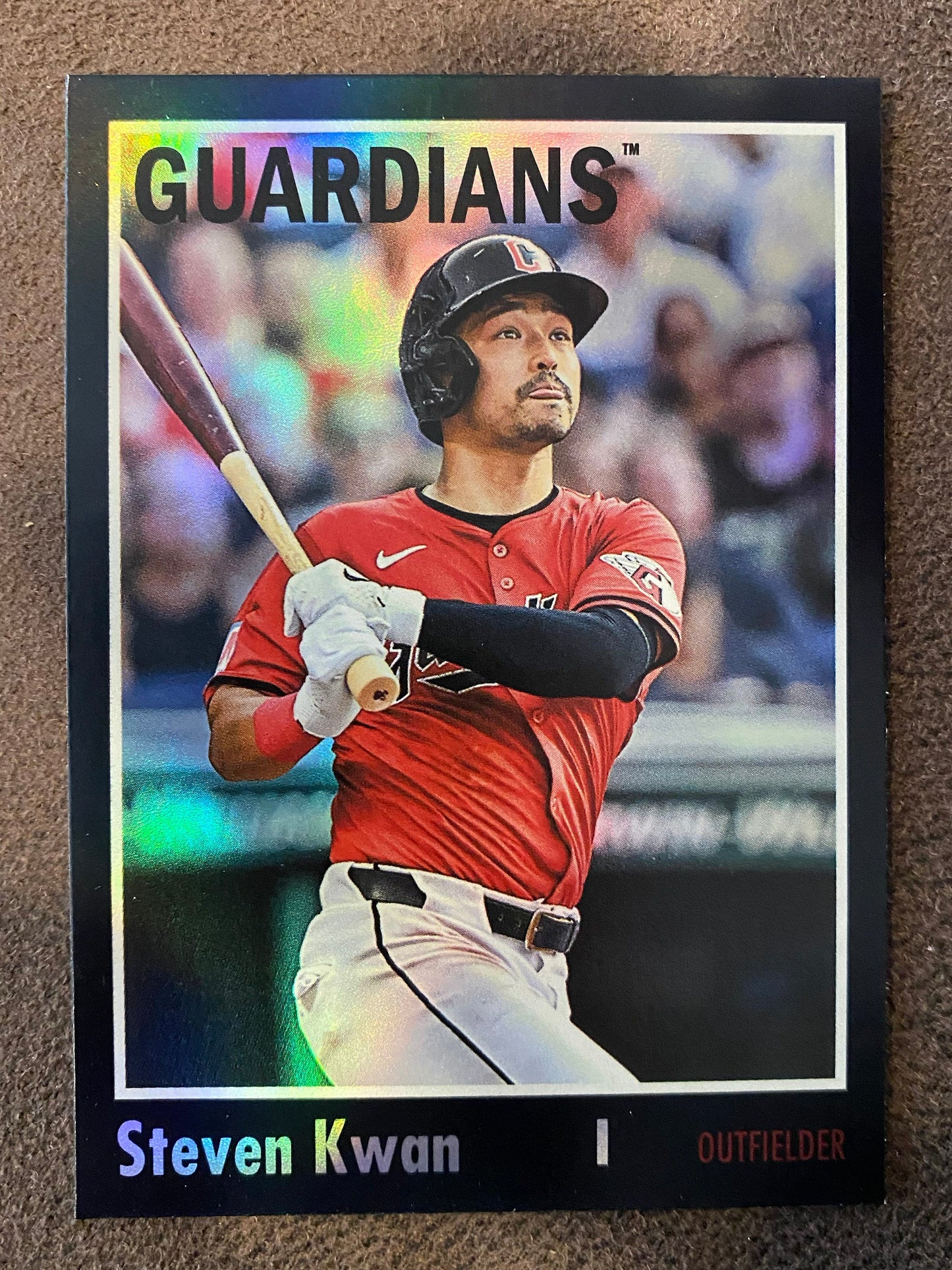 Steven Kwan - 2024 Topps Archives - Black Foil - Guardians