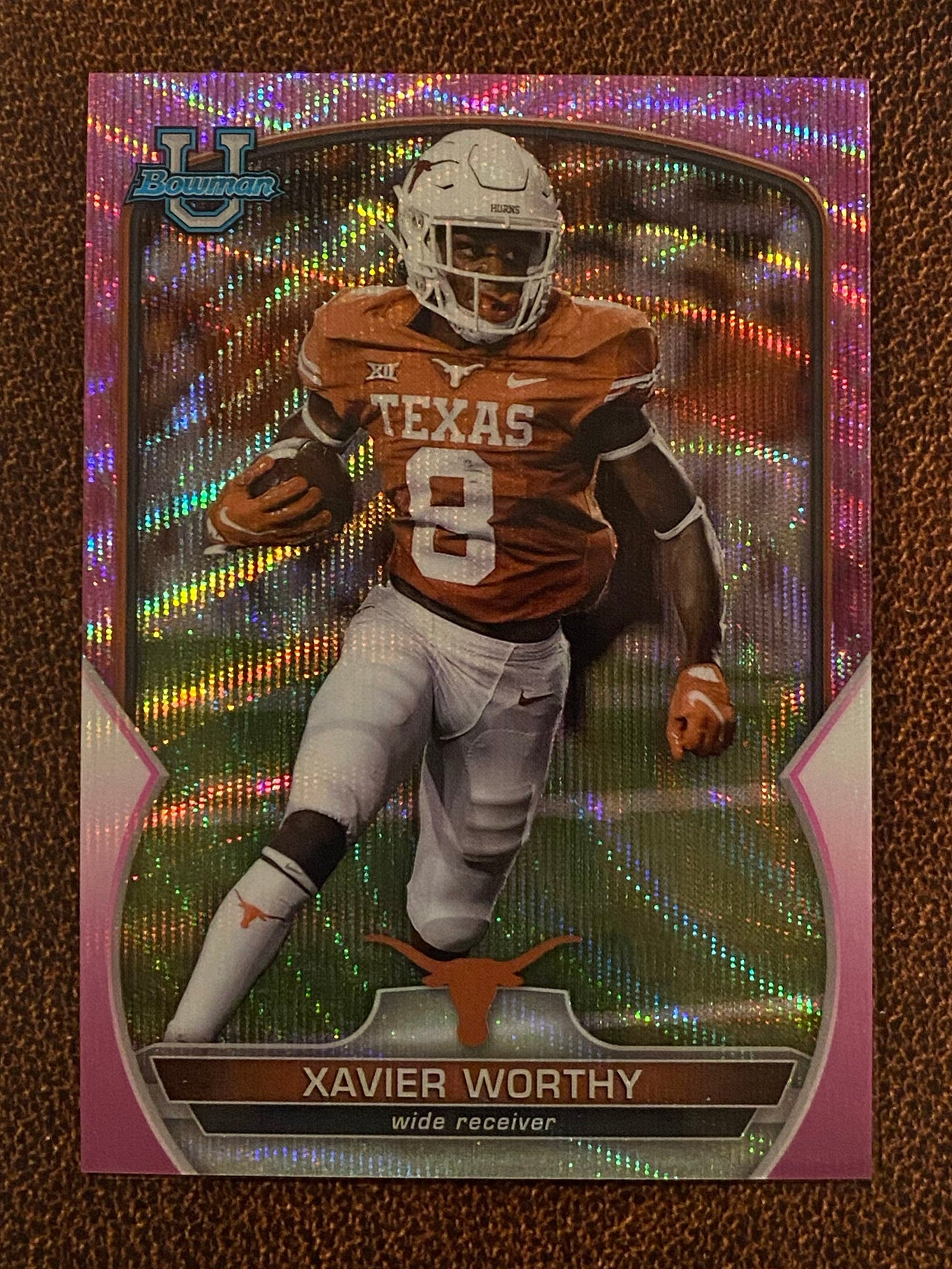 Xavier Worthy - 2022 Bowman University - Pink Wave /125 - Chiefs