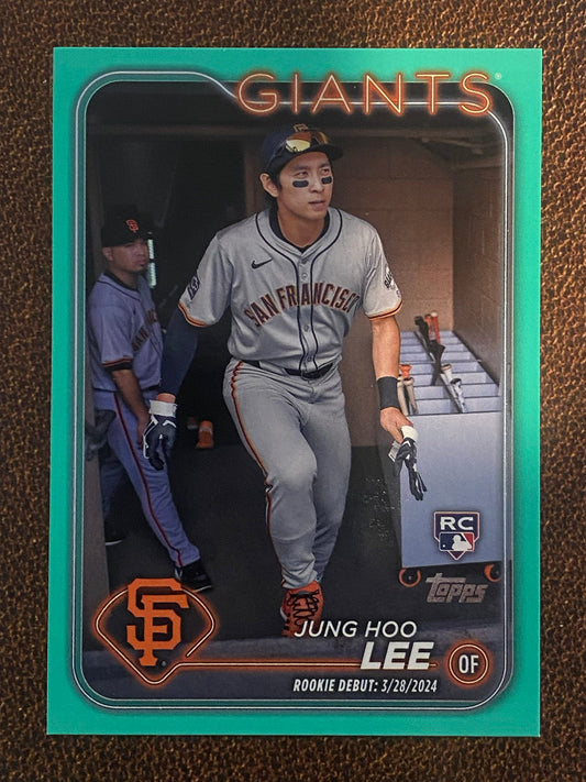 Jung Hoo Lee - 2024 Topps Update - Aqua (Rookie Debut) - Giants
