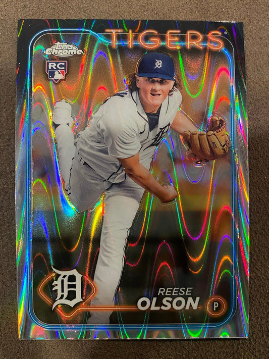 Reese Olson - 2024 Topps Chrome - Raywave Refractor - Tigers