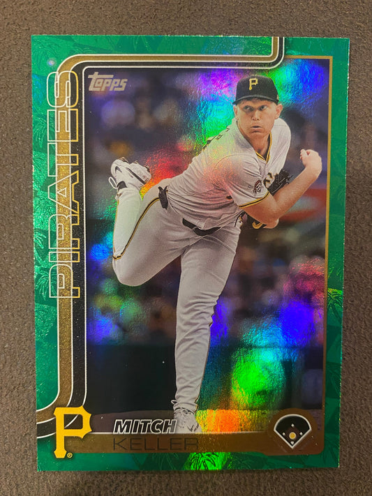 Mitch Keller - 2025 Topps Series 1 - Spring Training Green Parallel /99 - Pirates