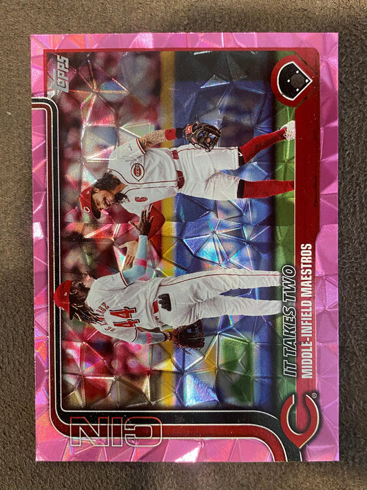 Elly De La Cruz - 2025 Topps Series 1 - Diamante PINK (It Takes Two) - Reds