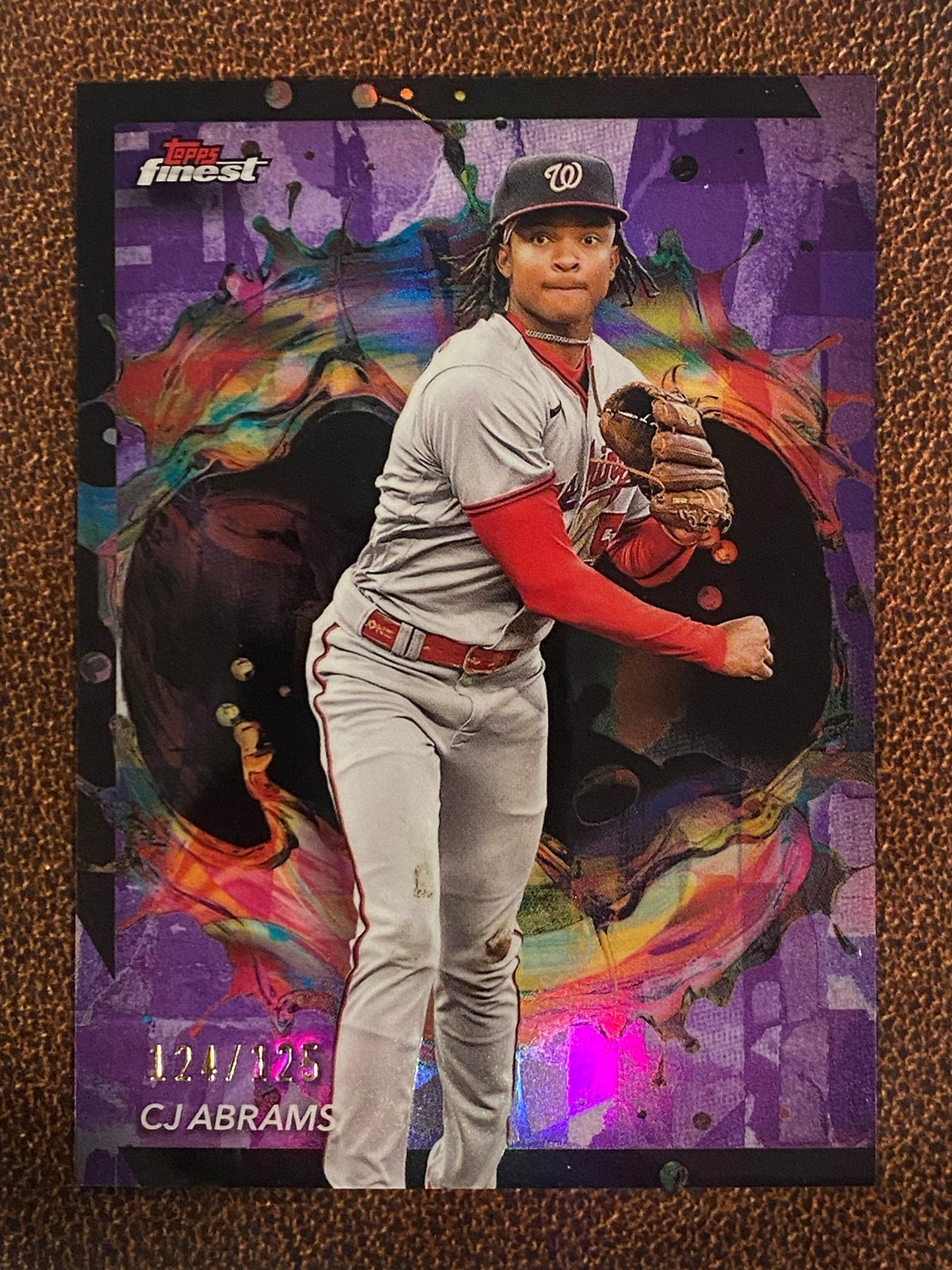 CJ Abrams - 2024 Topps Finest - Rare Purple /125 - Nationals