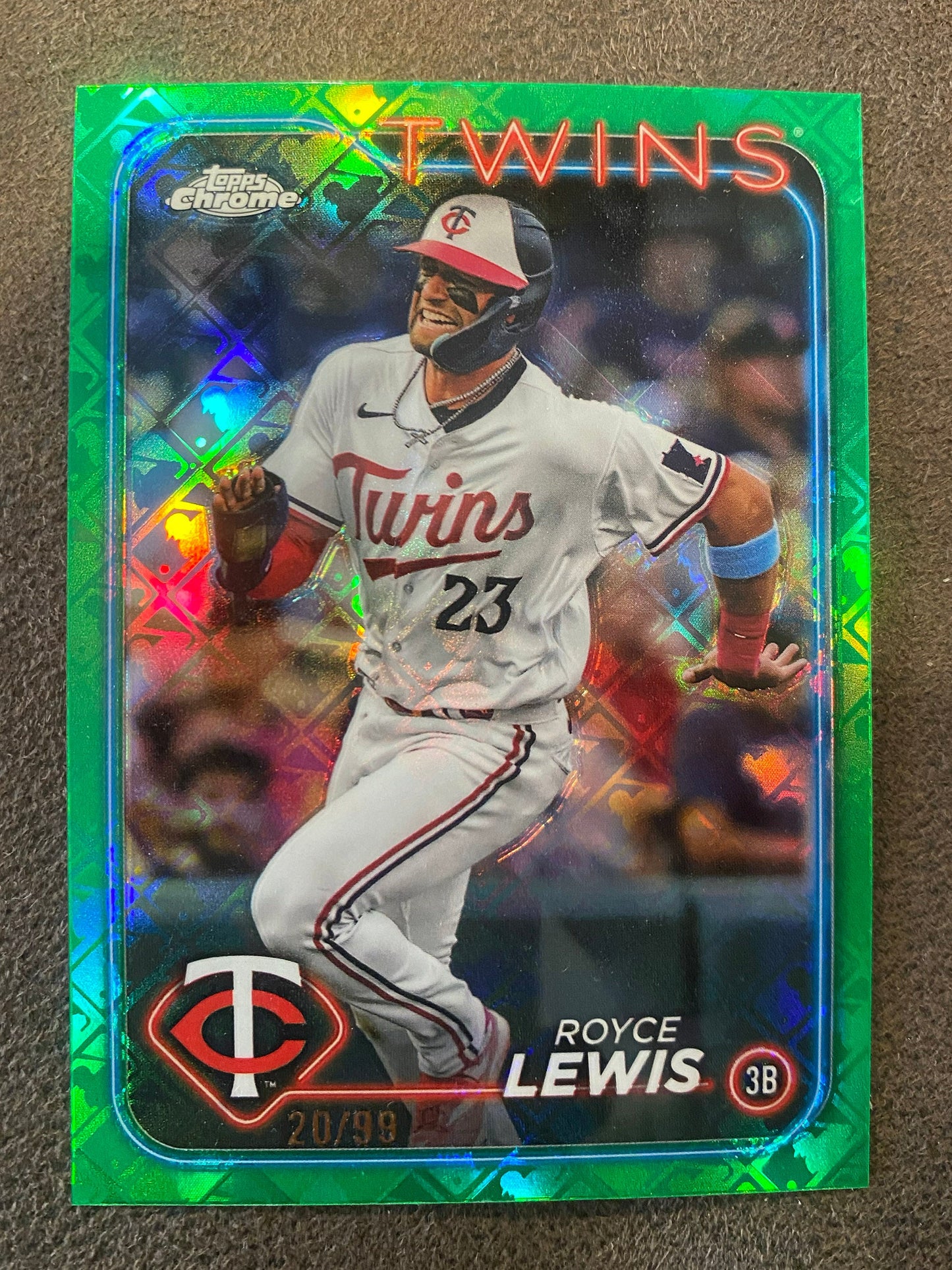 Royce Lewis - 2024 Topps Chrome - Logofractor GREEN /99 - Twins